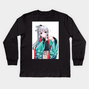 Cute samurai Kids Long Sleeve T-Shirt